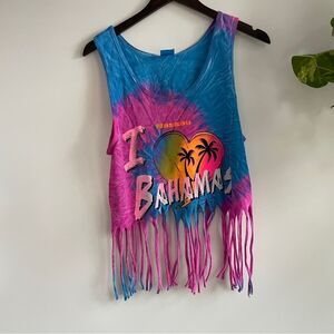 Tie Dye‎ Fringe Tank top
